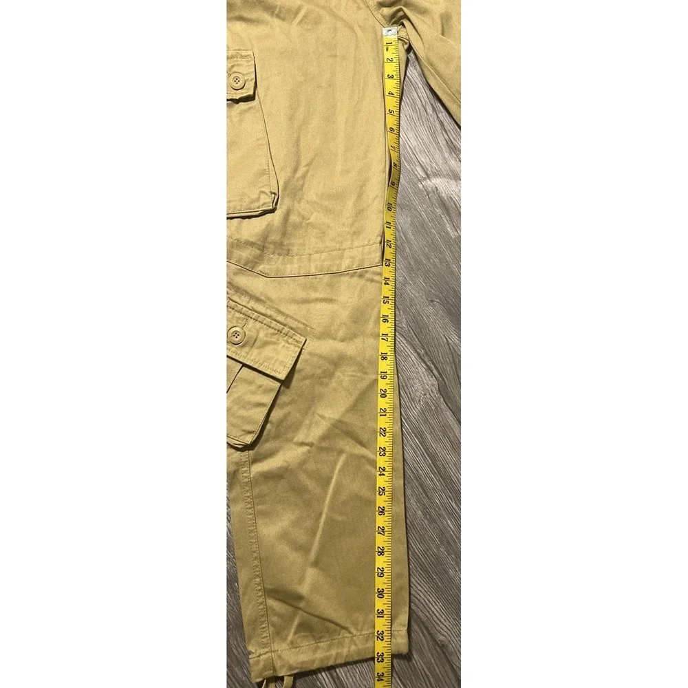 Matchstick Khaki Casual 8 Pocket Drawstring Cargo Pants Size 38x33 New With Tags